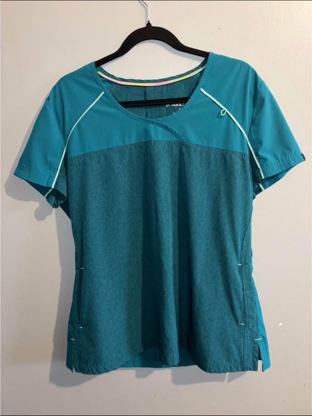 Teal Short-Sleeve Women's Performance Top